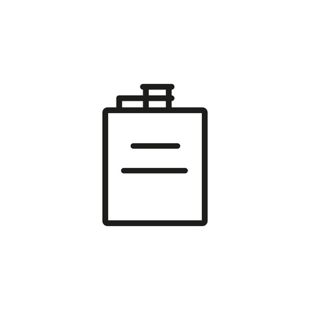 Hip Flask Line Iconのイラスト素材
