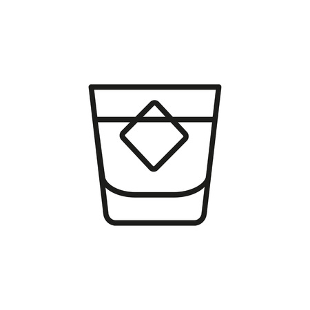 Shot Glass Line Iconのイラスト素材