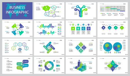 Fifteen Marketing Slide Templates Setのイラスト素材