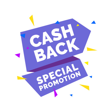 Cash Back Lettering on Origami Ribbonのイラスト素材