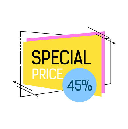 Special Price Forty Five Percent Letteringのイラスト素材