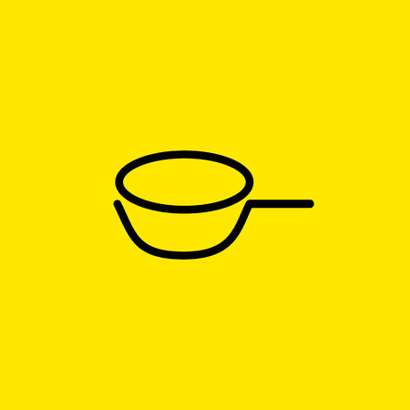 Saucepan with handle line iconのイラスト素材