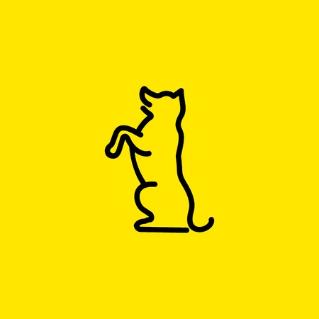 Trick Dog Line Iconのイラスト素材