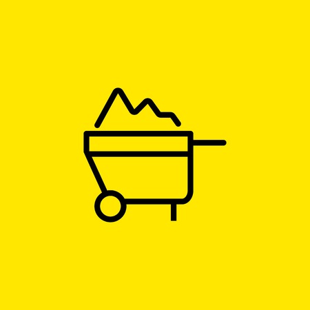 Wheelbarrow Line Iconのイラスト素材