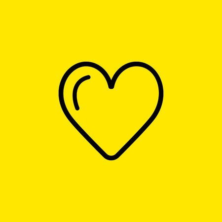 Heart shape line icon Vector illustration.のイラスト素材