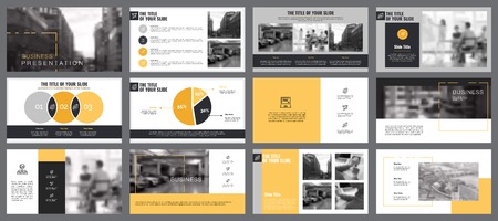 Startup Charts Slide Templates Setのイラスト素材