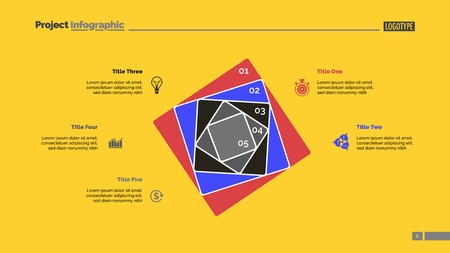 Five Concentric Squares Slide Template