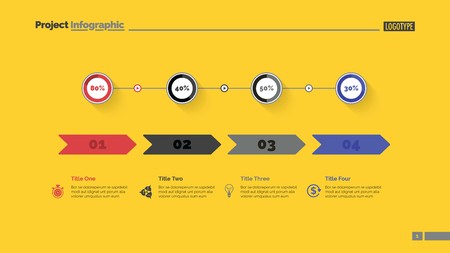 Four Options Comparison Slide Templateのイラスト素材