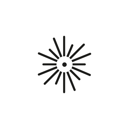 Laser lighting line icon. Beam, ray, cutting. Industry concept. Can be used for topics like equipment, engineering, machinery.のイラスト素材