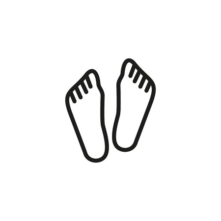 Human feet line icon. Feet massage, pedicure, footprint. Body care concept. Can be used for topics like health, beauty, hygieneのイラスト素材