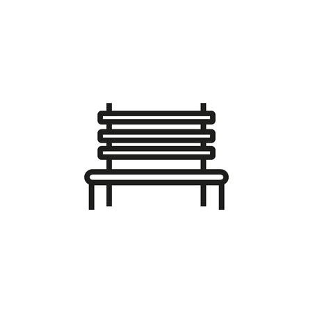 Park bench line icon. Comfort, decoration, seat. Recreation concept. Vector illustration can be used for topics like furniture, garden, summer, streetのイラスト素材