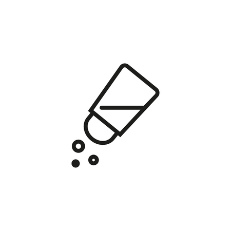 Salt line icon. Pepperbox, saltshaker, spice. Condiment concept. Vector illustration can be used for topics like ingredient, cooking, culinaryのイラスト素材