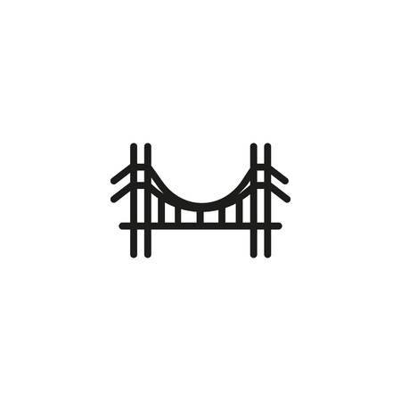 Golden gate bridge line icon. Building, industrial, modern. Architecture concept. Vector illustration can be used for topics like bridges, construction, architectureのイラスト素材