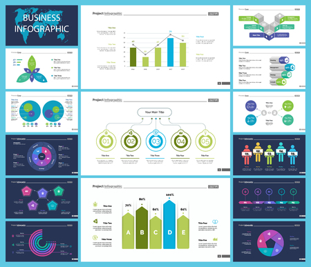 Creative business infographic design for startup concept. Can be used for business project, annual report, web design. Option chart, process chart, organizational chart, donut diagram, flowchartのイラスト素材