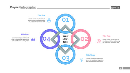 Rhomb diagram. Process chart, cycle graph, layout. Creative concept for infographics, presentation, project, report. Can be used for topics like business, workflow, management.のイラスト素材
