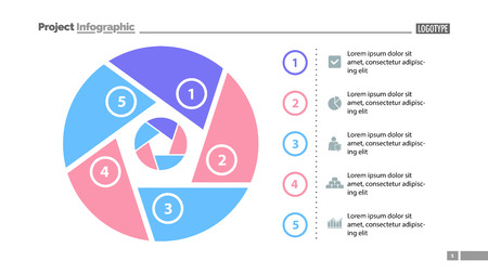 Six steps process chart slide template. Business data. List, diagram, design. Creative concept for infographic, presentation. Can be used for topics like management, production, finance.のイラスト素材