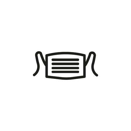 Medical mask line icon. Medicine, protection, hygiene. Surgery concept. Can be used for topics like healthcare, epidemic, preventionのイラスト素材