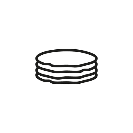 Pancakes line icon. Heat, stack, cuisine. Breakfast concept. Can be used for topics like dessert, culinary, cafeのイラスト素材