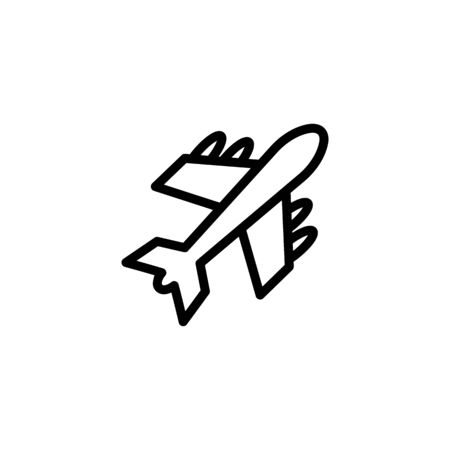 Charter flight line icon. Airplane, airbus, plane. Aircraft concept. Vector illustration can be used for topics like airport, travel, deliveryのイラスト素材