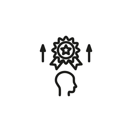 Personal development line icon. Award, growth, skill improvement. Productivity concept. Can be used for topics like progress, potential, careerのイラスト素材