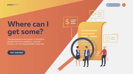 Business people awarding contract. Finance, marketing, business relations flat vector illustration. Business concept for banner, website design, landing web pageのイラスト素材