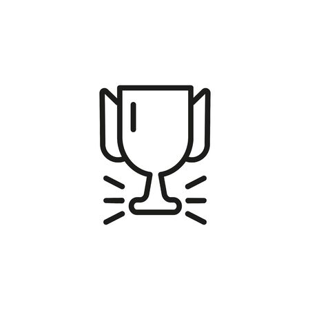 Line icon of cup. Victory, award, winner. Success concept. Can be used for topics like competition, business, sportの写真素材