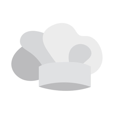 White chef hat cartoon illustration. Salad making process isolated on white background. Restaurant, culinary, dinner conceptのイラスト素材