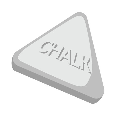 White chalk for embroidery vector illustration. Cartoon doodle of tool for needlework. Chalk isolated on white background. Fashion, embroidery conceptのイラスト素材