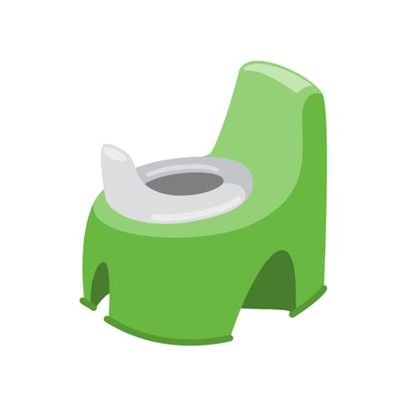 Toilet for babies vector illustration. Cartoon drawing of potty isolated on white background. Baby care, hygiene conceptのイラスト素材