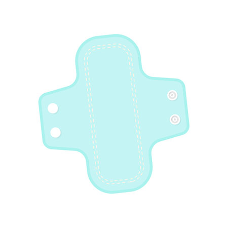 Reusable pad cartoon illustration. Zero waste pads, reusable women product. Eco friendly lifestyle, care conceptのイラスト素材