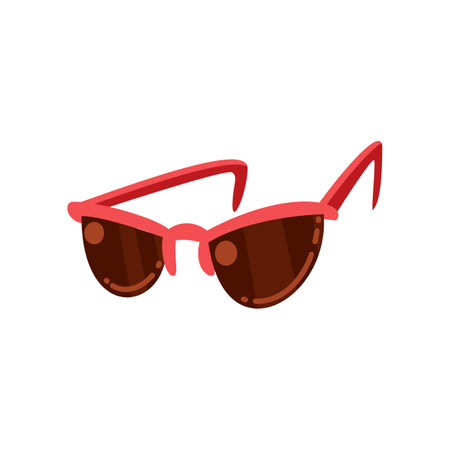 Summer sunglasses for kids illustration. Sunglasses for trip to sea isolated on white background. Summer, recreation conceptのイラスト素材