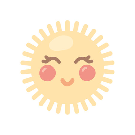 Nursery toy sun in Boho style vector illustration. Toy sun for newborn babies isolated on white background. conceptのイラスト素材