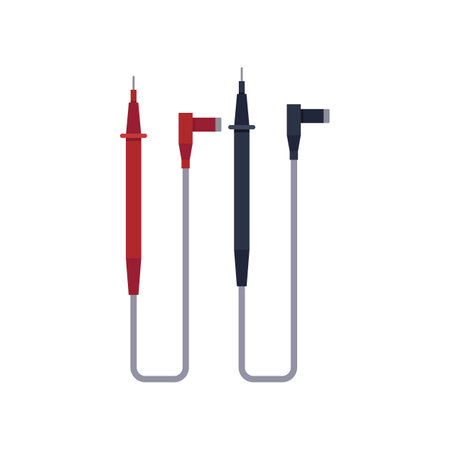 Multimeter electrical test probes vector illustration. Cartoon drawing of tool or equipment of...