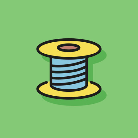 Line icon of spool. Sewing, thread, cable. Needlework concept. Can be used for topics like hobby,...
