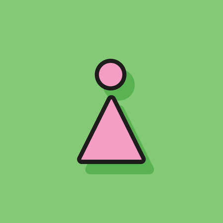 Line icon of WC female symbol. Girl, ladies changing room, femininity. Water closet concept. Can be used for topics like public services, symbols, sanitaryのイラスト素材