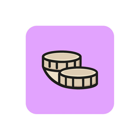 Icon of container for lenses. Package, case, protection. Optometry concept. Can be used for topics like eyesight, hygiene, optical instrumentのイラスト素材
