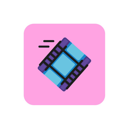 Film strip negative line icon. Tape, camera, filmstrip. Video content concept. Can be used for topics like movie, apps, cinema.のイラスト素材