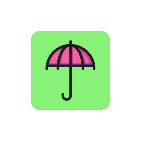 Line icon of umbrella. Protection, security, sunshade. Insurance concept. Can be used for pictograms, web icons, signboardsのイラスト素材