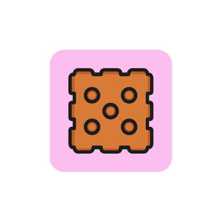 Cookie line icon. Bakery, biscuit, cracker. Food concept. Can be used for topics like dessert, menu, cafe.のイラスト素材