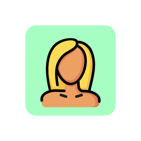 Beauty care line icon. Face, woman, spa salon customer. Cosmetology concept. Can be used for topics like aesthetics, dermatology, skincareのイラスト素材