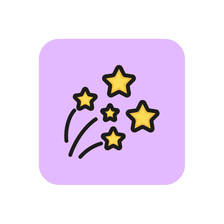 Fireworks line icon. Star, salute, explosion. Event concept. Vector illustration can be used for...
