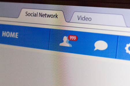 The social network page. Many applications to friends.の写真素材