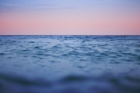 Sea at sunset and at sunrise. Seascape. Narrow focus.の写真素材