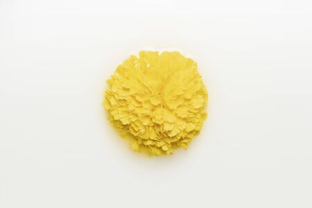 Yellow flowers in a spa bath with milk. The concept of skin and health care, spa treatments,...