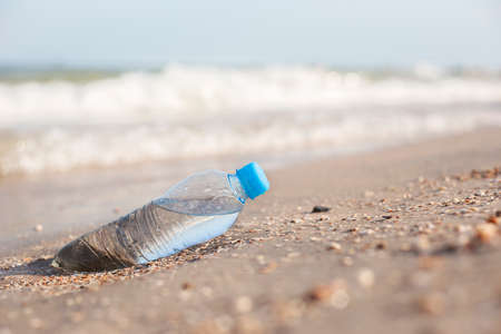 Beach sand texture on a summer day. Top view, flat lay. Banner.の写真素材