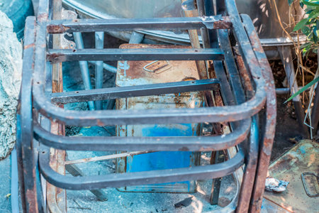 Old rusted chairの写真素材