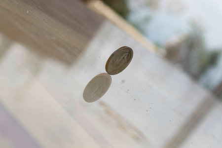 Silver baht verticalの写真素材