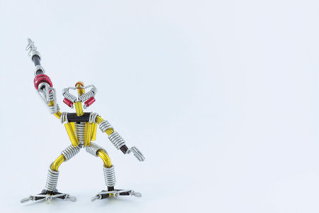 Robot toys made from wireの写真素材