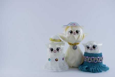 Dolls made of ribbon