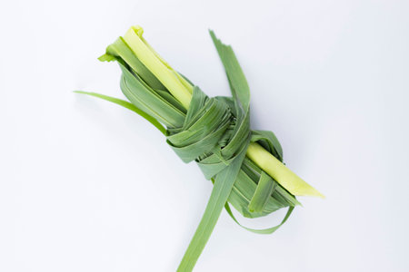 Lemon grass bunch on a white background.の写真素材